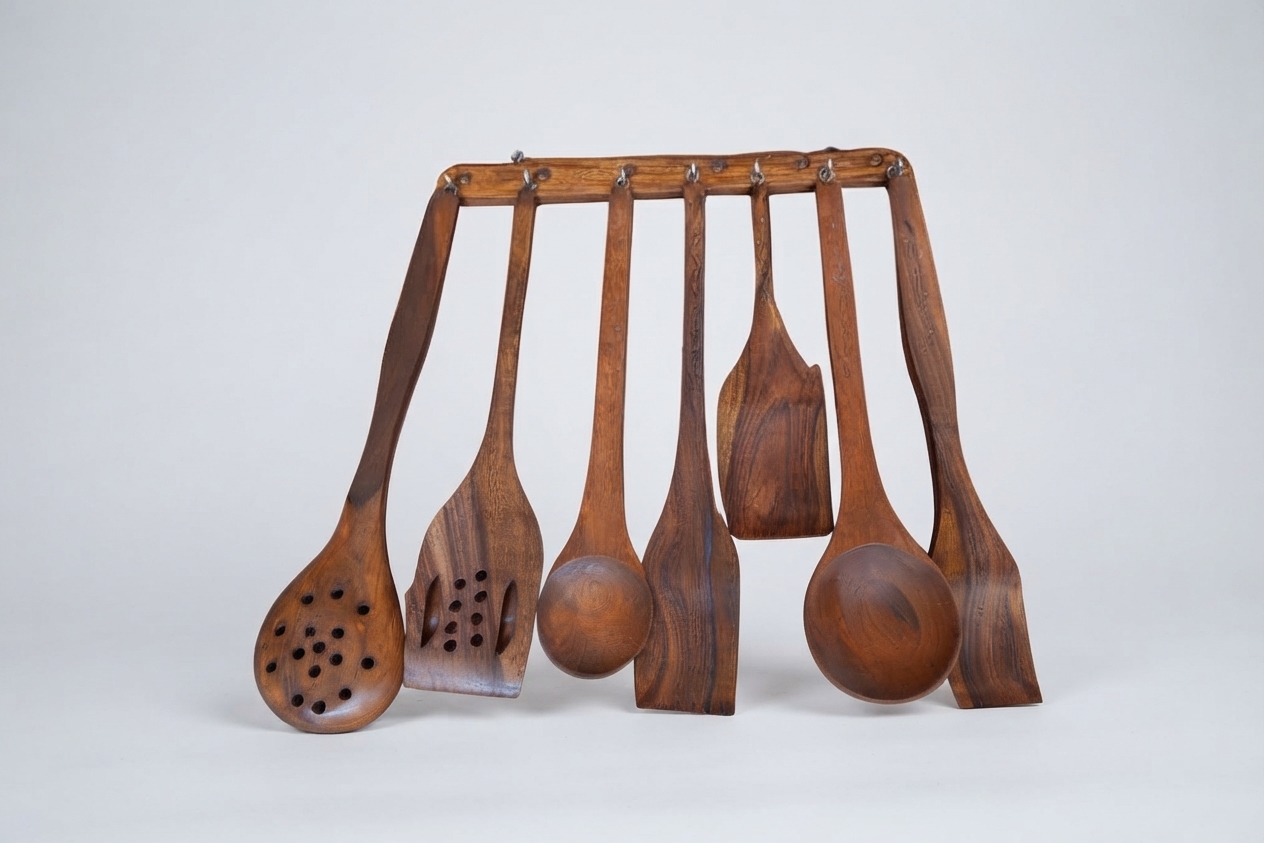 Wooden Kitchen Spoons (6 Pieces) Set
