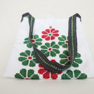 Traditional Embroidered Bag (White)